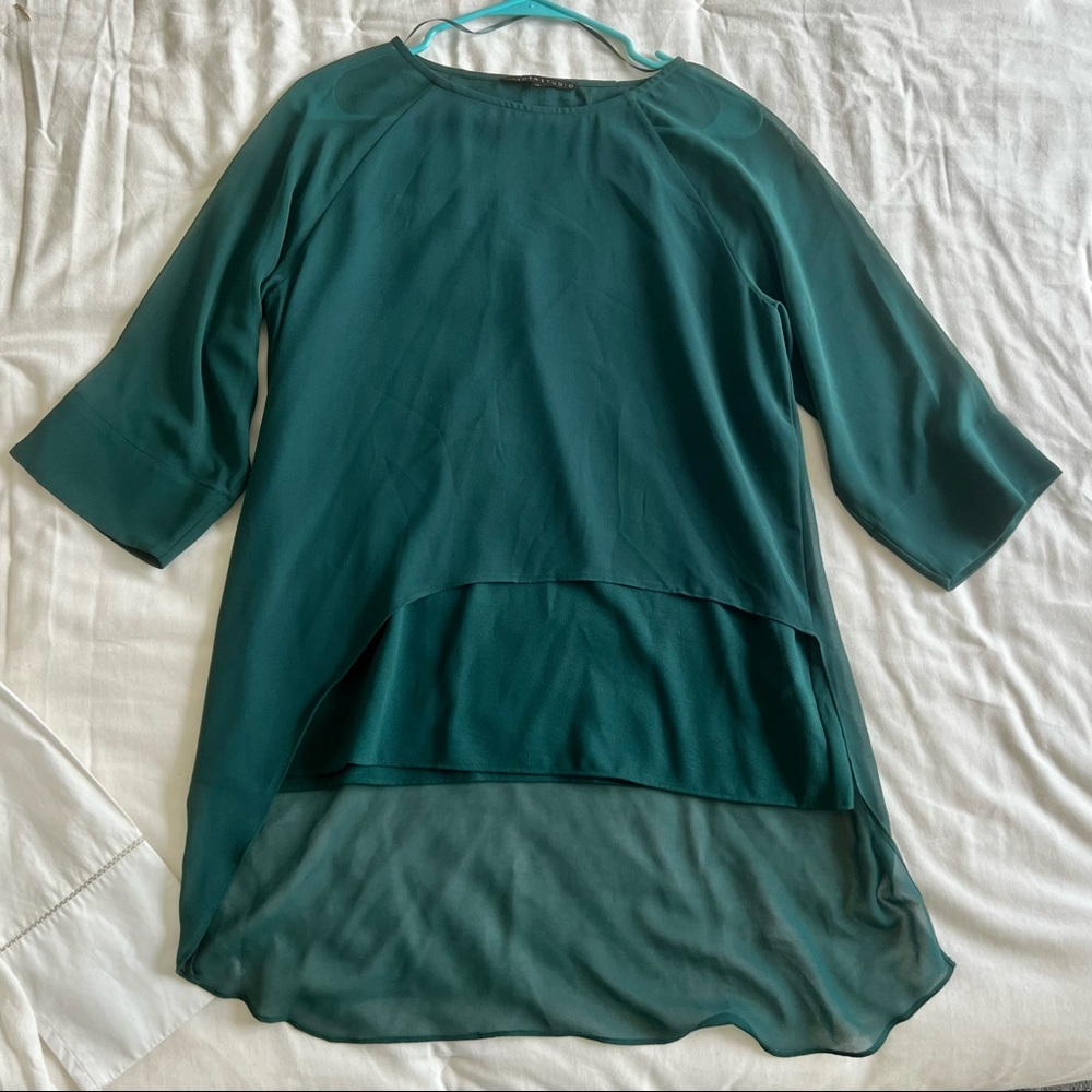 Beymen Studio (Mid Sleeve) Emerald Green Long Blouse